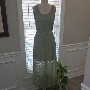 Wallflower High Low Lace Dress in Soft Green NWT